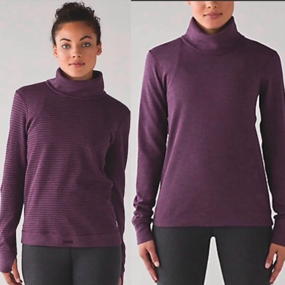 Lululemon Double Up Long‎ Sleeve Reversible Turtleneck Pullover size Small